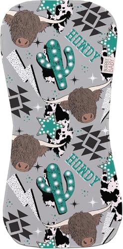 Cowprint Western Cactus Nashville Burp Cloth 3 Pack Burpee Baby (Western Burp Cloths Set of 3)2