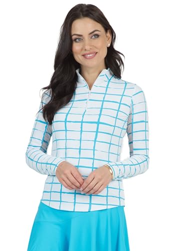 Cordova Print Long Sleeve Mock Neck Top-Cordova Print Long Sleeve Mock Neck Top-10495