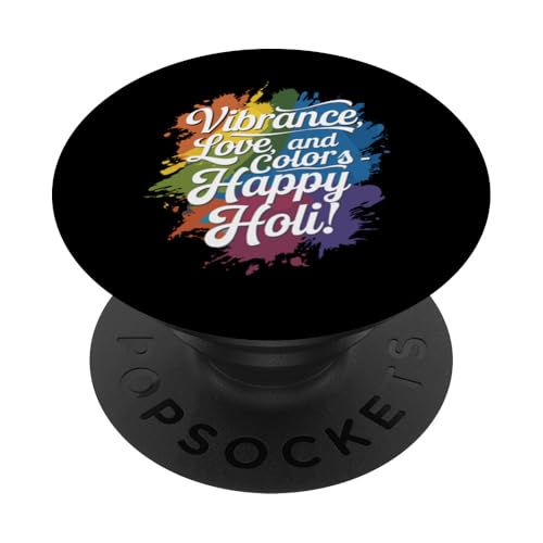Holi Festival of Colors Poudre vibrante pour fête indienne PopSockets PopGrip Adhésif