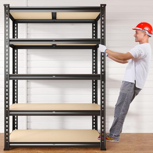 Reibii 2020Lbs Storage Shelves 5 Tier Garage Shelving Heavy Duty Adjustable Garage Shelves, Utility Rack Shelf, Shelving Units For Storage Warehouse Pantry Closet thumb #1