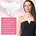 Syhood 2 Pieces Silicone Chest Pads Reusable T-shaped Decollete Wrinkles Patches Smooth Your Skin Prevent Skin Ageing for Women and Girls