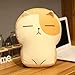 1 Stück 30 cm 40 cm Nette Fette Katze Kreative Teddy Toys Toast Weiche Katze Puppen Schlafende Katze Kissen Lebensmittel Plüsch Kinder Geburtstagsgeschenk Laimi (Color : Caqui, Size : 40cm)