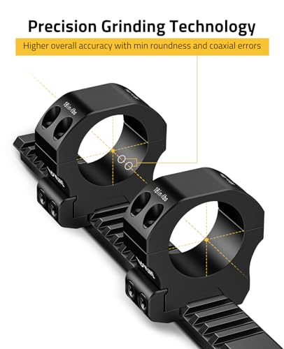 Image of CVLIFE Precision Scope Rings Mount - Compatible with Picatinny Rails and More - 2 Pieces