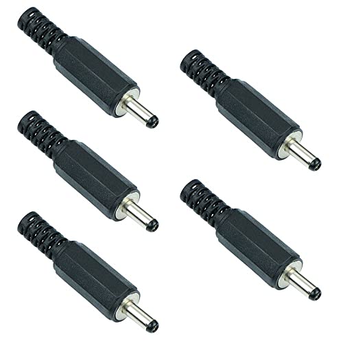 10 Connettori Spina DC 3,5mm X 1,35mm Maschio &ndash; Adattatore CC Per CCTV, Testa Nera