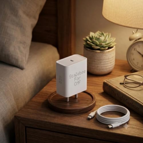 Image of Scalebee CMF Original 33W Type C Quick Power Charger Adapter with Cable | Compatible with CMF by Nothing Phone 4a|4a Pro|3|3a Lite|3a Pro|2a|2a Plus|2|CMF 2 Pro|1