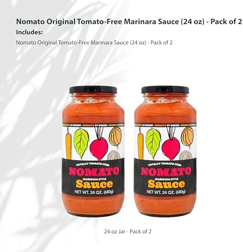 Nomato - 2 Pack of Original Tomato Free Marinara Sauce (24 oz) - Tomato Free, Gluten Free, Nut Free and Dairy Free (Marinara, 2 Pack)