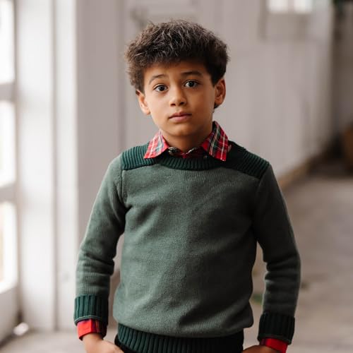 Image of Hope & Henry Boys' Long Sleeve Crew Neck Pullover Sweater