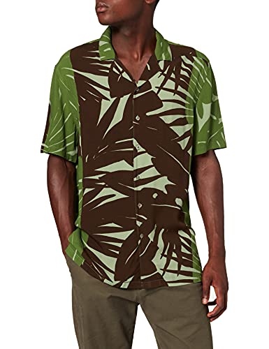 Desigual CAM_anto Camisa Abotonada, Verde, S para Hombre