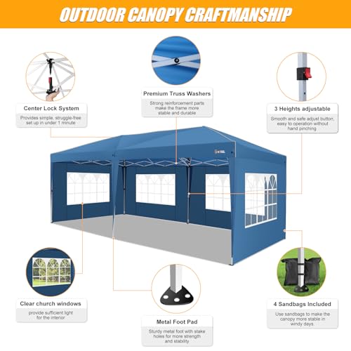 Image of HOTEEL Party Tent with Removable Sidewalls for Parties Carpas para Fiestas