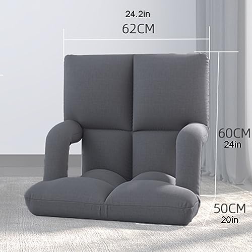 Canapé pliable de sol rouge et fauteuil de lecture inclinable multi-position - 2