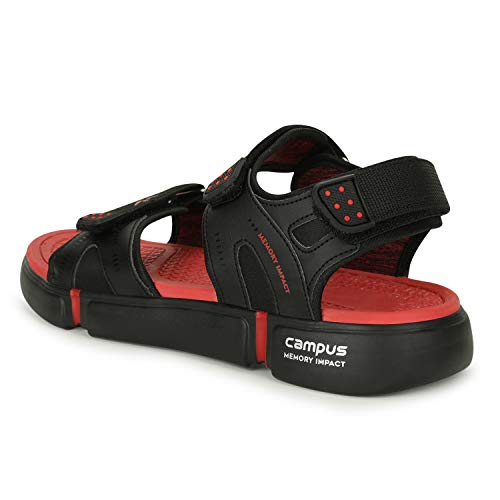 Image of Campus Men's Sd-069 Blk /Red Outdoor Sandals-8 UK (42 EU) (3K-SD-069)