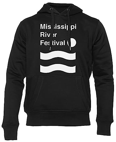 Sweat à capuche noir unisexe Mississippi River Festival sweat-shirt manches longues