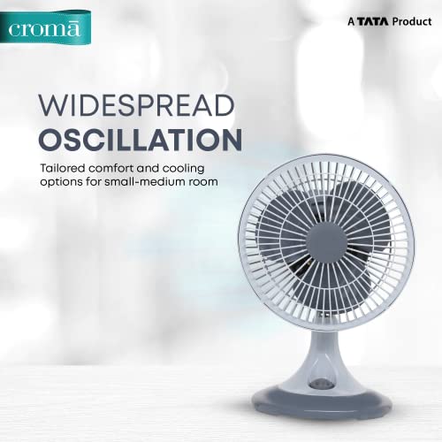 Image of CROMA 50 Watts Table Fan with 2 Years Warranty (CRSF050PFA256901, White)