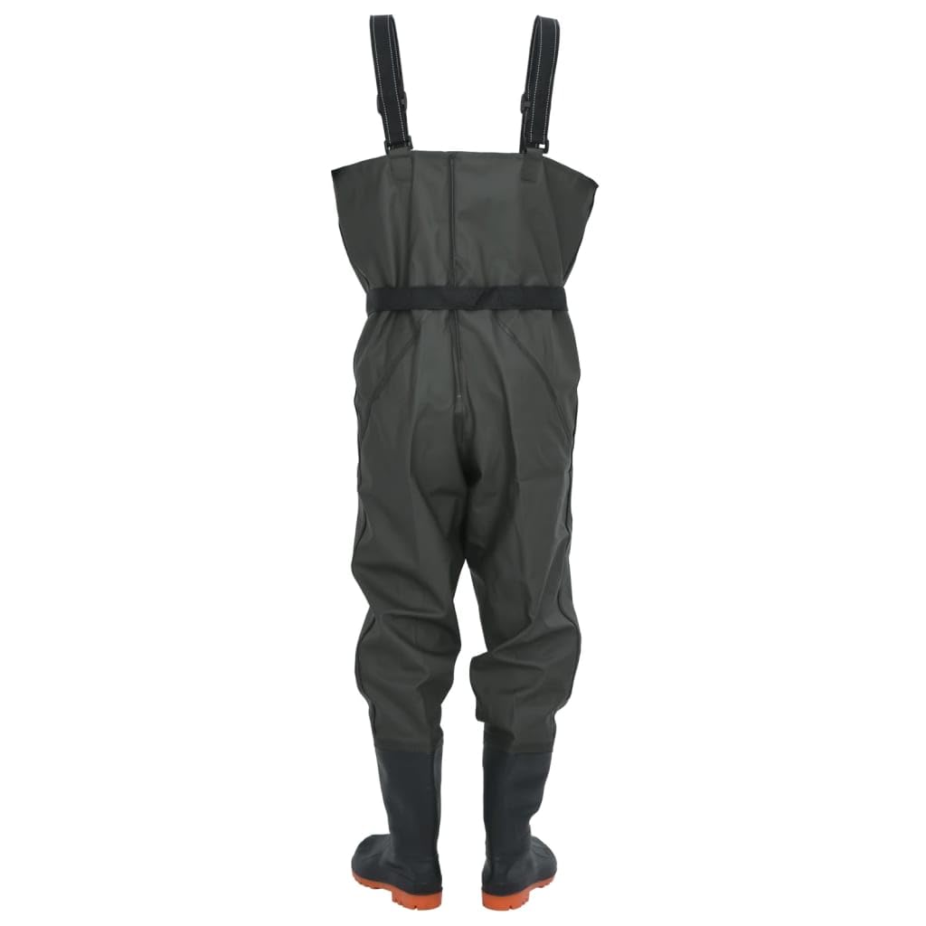 Tomostar Pêche Waders Cuissardes, Cuissardes Pantalon de Pêche avec Bottes et Ceinture Vert foncé Taille 42