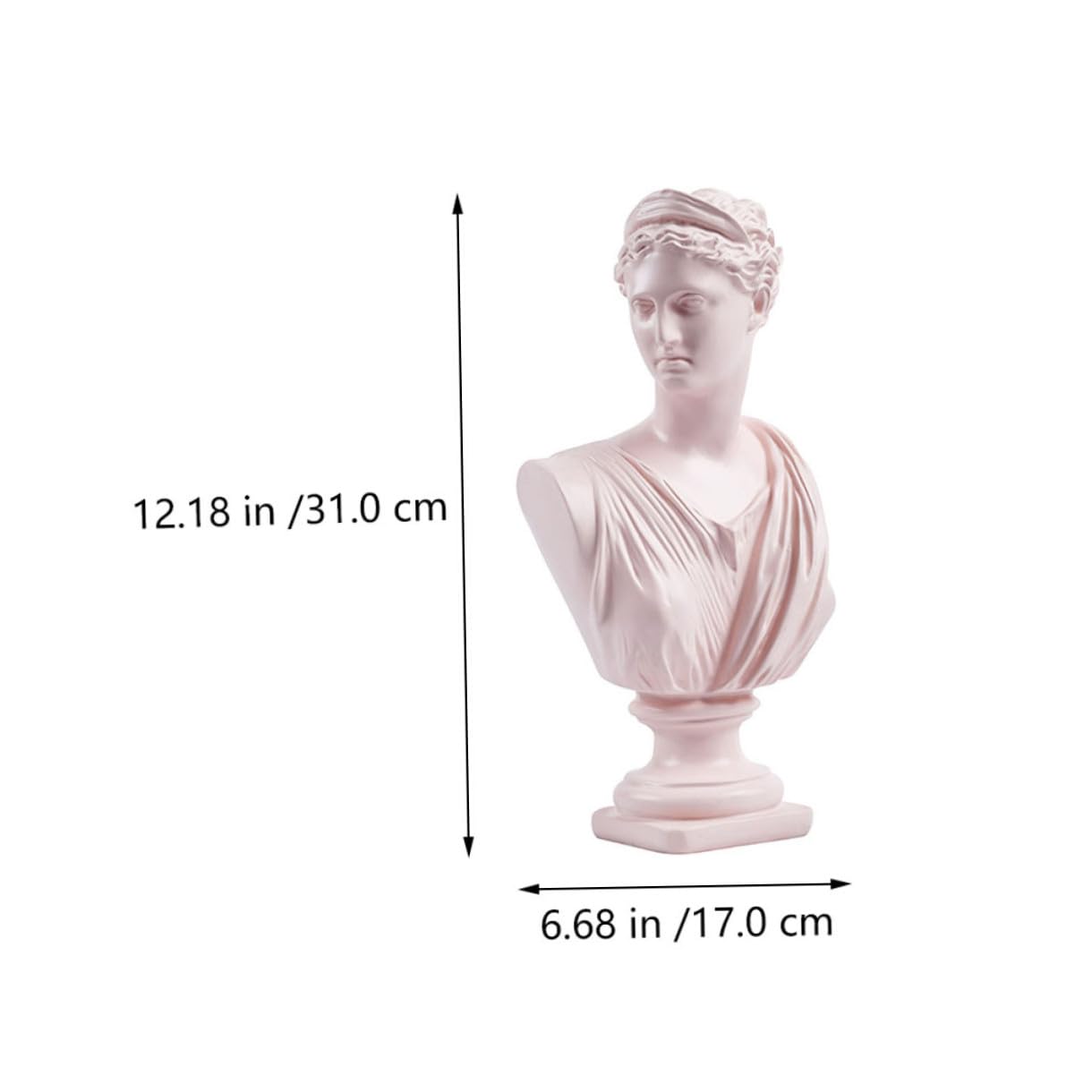 YARNOW Scultura Busto Classica in Resina, Statua Decorativa Artigianale per Arredamento Interno e Scrivania, Ornamento da Tavolo per Casa e Ufficio