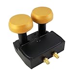 Micro Monoblock Twin New Gold Edition LNB (Premium Gold Anschlüsse, Full HD, 3Dready, 0,1dB) schwarz, gold