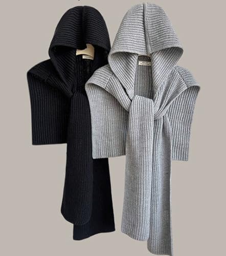 Women's Striped Knit Shawl Casual Warm Hooded Shawl Wraps Tops Travel Cozy Wrap Neck Warmer All Seasons 20252