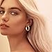 Gacimy 14K Gold Plated Hoop Earrings for Women 14k Real Gold Plated, 5mm Thick Medium Hoops Earrings for Women 25mm