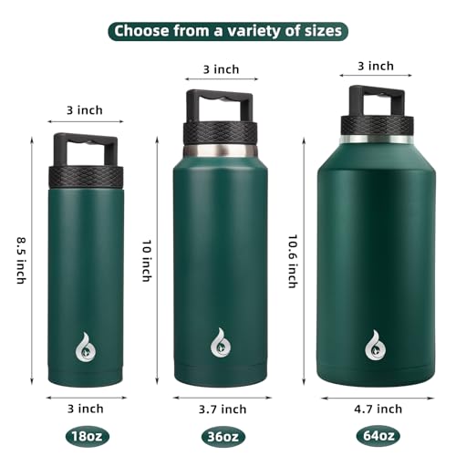 Image of BJPKPK 36oz Insulated Water Bottle Stainless Steel Water Bottle with Handle