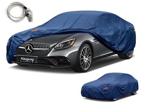 Image of Kaugung Custom Fit Car Cover for Mercedes Benz SLK & SLC Class SLK230 SLK250 SLK280 SLK300 SLK350 SLC300 AMG 43 55(1996-2025), Heavy Duty Waterproof All Weather Outdoor Rain Sun UV Proof with Vent