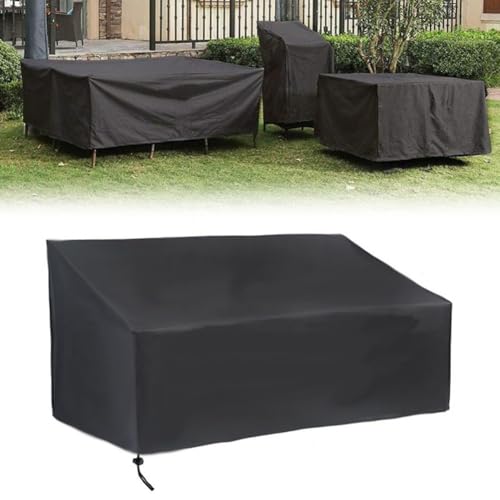 Housse de canapé d'extérieur bâche imperméable canapé de jardin noir 147 cm