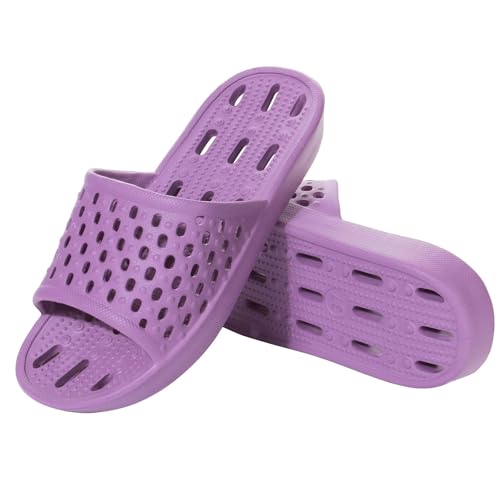 Ranberone Shower Shoes Women Quick Drying Non Slip College Dorm House Shower Sandals with Holes