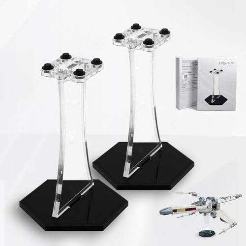 Toqusdy Universal Clear Acrylic LEGO Display Stand (2-Pack) – Transparent 3x4-Stud Base Holder for LEGO Building Sets & Models (Horizontal Version)