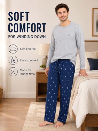 Image of Yoimira Mens Soft Pajama Set Short /Long Sleeve 2 Piece PJs with Pockets