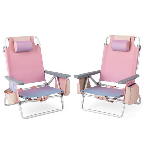 Giantex 2-Pack Folding Beach Chair - Patio Sling...