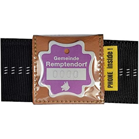 josi.li Halsbandtasche für Hundemarken bis 33x33mm in 6 Farben und Zwei Halsbandbreiten Cover