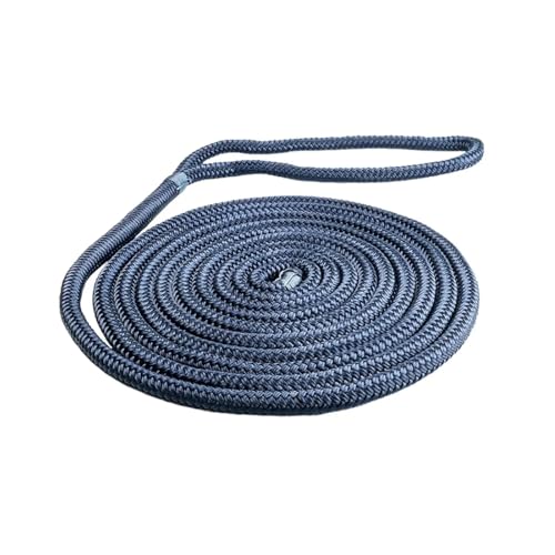 MZPOZB Cuerda De Amarre para Barco Líneas de Amarre for embarcaciones pre-Empalmadas con Cuerda de Amarre con Ojal de 12' de Doble Trenzado Cuerda De Amarre