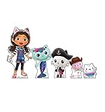 Cardboard People Gabby, Mercat, Pandy Paws, Kitty Fairy, Cakery Cat Group Cardboard Cutout Standup - Gabby's Dollhouse