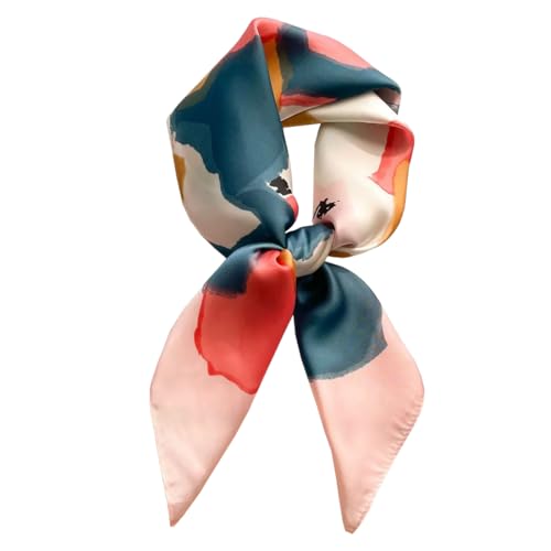 ANDANTINO 100% Mulberry Silk Square Scarf for Hair-25.6" X25.6'' Women