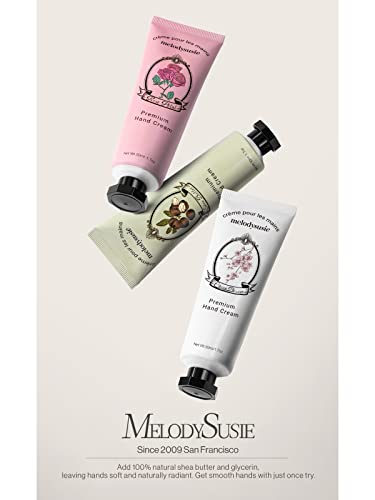 Melodysusie Hand Cream For Dry Cracked Hands With Cherry Blossoms Extracts And Shea Butter For Dry Hand Repair, Non Greasy Formula, Mini Travel Size - Cherry Blossoms (1.7 Ounces) #TOP3