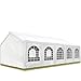 Produktbild TOOLPORT Hochwertiges Partyzelt 4x10 m Pavillon Zelt ca. 240g/m² PE Plane Gartenzelt Festzelt Wasserdicht weiß