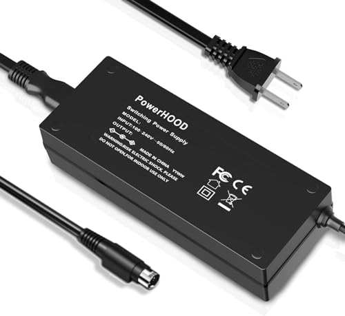 PowerHOOD 24V 4-Pin AC/DC Adapter Replacement for FSP Group INC FSP075-RAAN3 FSP075RAAN3 P/N 006-1030190 0061030190 24.0V DC24V 24 Volt 24 Volts 24 VDC Power Supply Cord Battery Charger Cable PSU