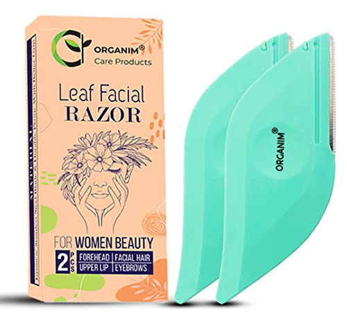 Image of ORGANIM Care Beard & Eyebrow Shaping Razor for Women, Pack of 2 | Facial Hair Removal, Dermaplaning Tool, Eyebrow Trimming, Ustraa
