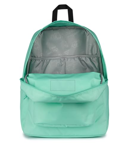 Image of JanSport SuperBreak Plus Backpack with Padded 15-inch Laptop Sleeve and Integrated Bottle Pocket - Spacious and Durable Daypack for Work and Travel - Magic Mint