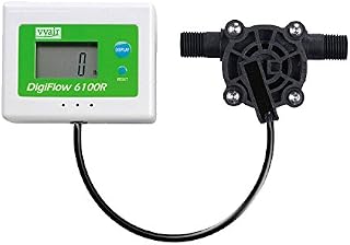 VYAIR 0.6 to 8.0 litres/minute DigiFlow 6100R Programmable Digital Mini Flow Totalizer (Count Up for Water Filter Systems with Multiple Cartridges) and Flow Rate Meter with 1/4" BSP Male Connections