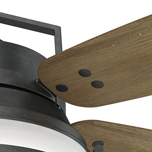 Casablanca Caneel Bay Indoor / Outdoor Ceiling Fan with LED Light and Wall Control, Aged Steel Finish, Large thumbnail 5