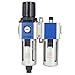 DANAIXZ Compressed Air Filter Regulator Lubricator Combo High Performance 3 in 1 Unit with Water Oil Trap Separator for Industrial Pneumatic Systems Aluminum Alloy Construction PT3 (GFC400-10)