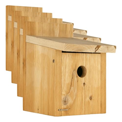 Cedar Wren House with Clean-Out Door (Pack of 4)