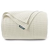 Dreamlab Manta con Textura Tipo Waffle | Colcha Ligera y Transpirable | Elegante Punto Gofre para Pie de Cama o Sofá |...