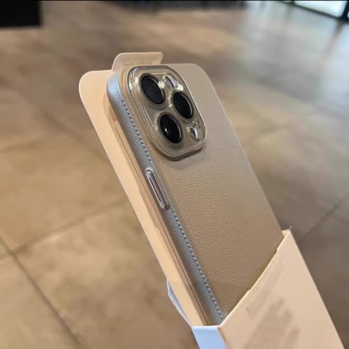 Étui de protection en cuir pour iPhone 11 coque grise antichoc
