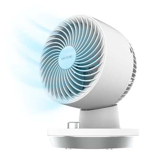Cecotec Circulador de Sobremesa EnergySilence 800 Cyclone Desk, 40 W de potencia, 8 Pulgadas, 3 Velocidades, Oscilación automática de 60º, Inclinación ajustable 90º
