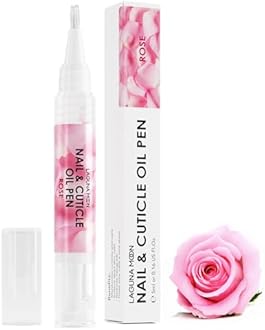 Lagunamoon Cuticle Oil Pen for Nail Nail Oil for Nail Care & Nail Growth - Nourish, Soothe & Moisturize Damaged Nails - Rose, 5 ml