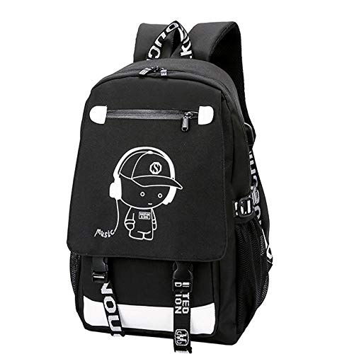Mochila Escolar De Diseño Luminoso Para Niños Carga Usb Collage Escuela Secundaria