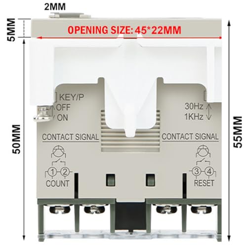 Image of Tyenaza H7EC-N Electronic Counter, Digital Counter Totalizer Without Input Voltage 8 Digit LCD Display 0-99999999 Counting Range Digital Totalizer with Holder