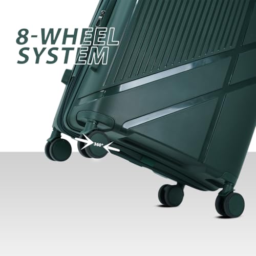 Image of AMERICAN TRAVELLER Poineer Trolley Bags | 8 Disc Wheels | Large Polypropylene Hardshell, Expandable, 8 Disc Wheels, TSA Type Lock