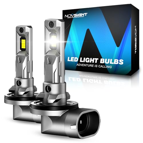 NOVSIGHT 881 LED Fog Light - 1:1 Mini Size 16000LM 600% Brightness 6500K Cool White 889 LED Fog Bulb Wireless Plug and Play 886/896/894 Light IP68 Waterproof Pack of 2
